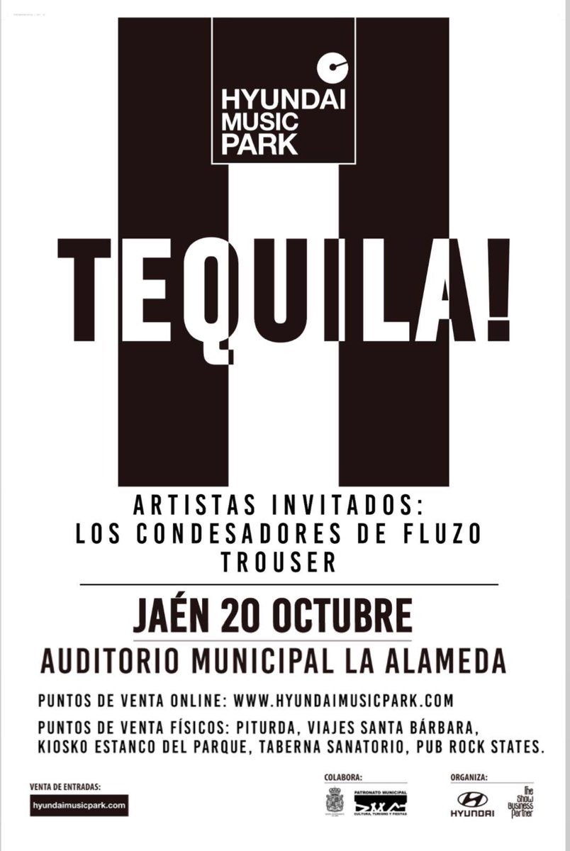 VigSur's tweet photo. #jaen 20 de Octubre TEQUILA @RockStatesFv @grupojadisa  @HyundaiFanParks @CulturaTurism @Juventud_Jaen @MAGS412 @Piturdajaen @JaenSquare 😎🎸 https://t.co/5rN3Yo90qd