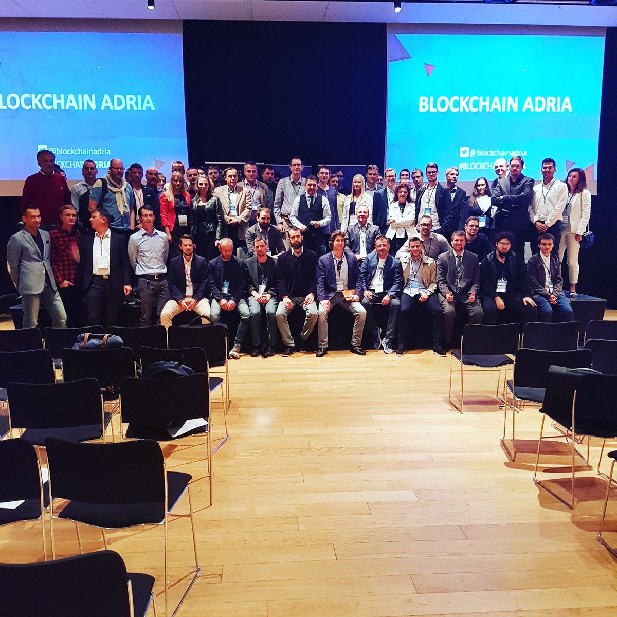 BlockchainAdria's tweet photo. We are #BlockchainAdria 😀 #blockchain #rovinj https://t.co/wztULRuVvb
