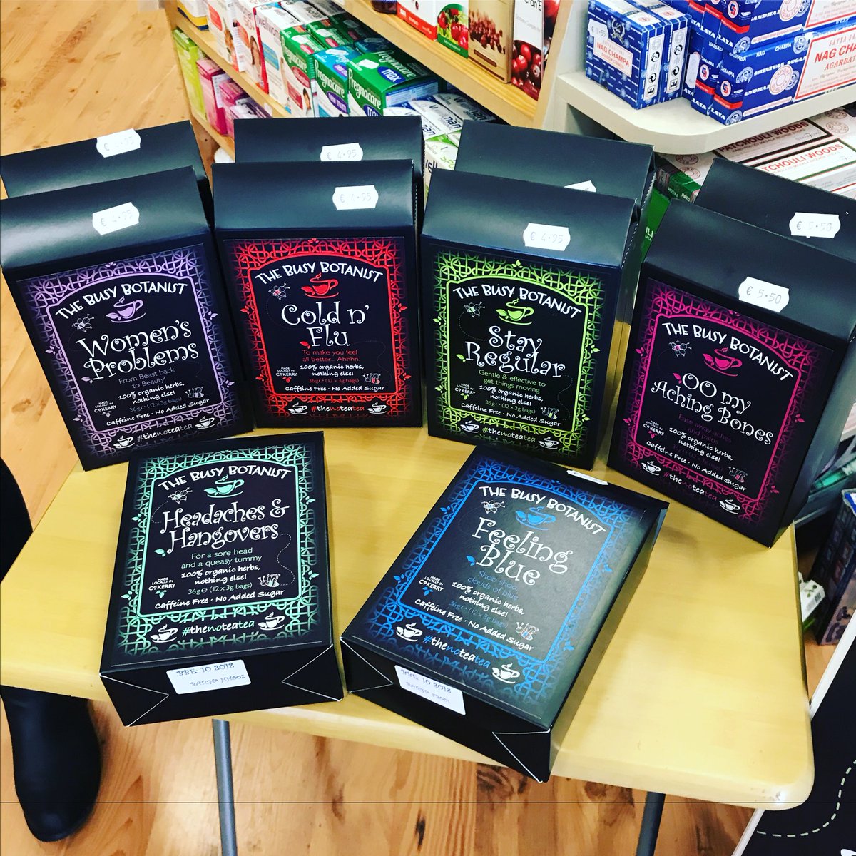 thebusybotanist's tweet photo. You can find our extended range in Horanโs Rock Street and Horanโs The Square both in Tralee ๐ #thenoteatea #horans #thekerryhappypear https://t.co/ZsxOyUe5nV
