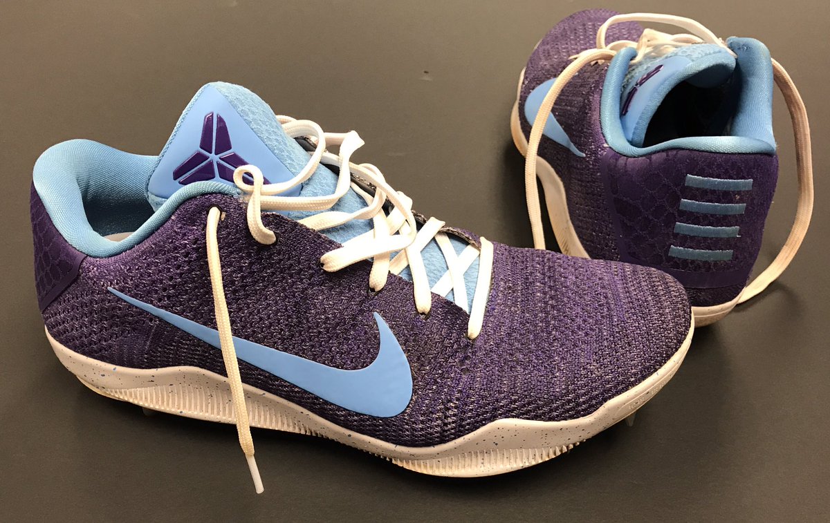 Rockies's tweet photo. RETWEET THIS for a chance to win these custom baseball spikes from Trevor Story.

#ThanksRoxFans 👍 https://t.co/RWTph53erR