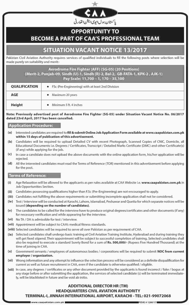 Pehlisite's tweet photo. New Jobs Announced in Pakistan Civil Aviation 14 October 2017
#pakistanjobs #pehlisite #jobsinpakistan
https://t.co/37HEPTwiAj https://t.co/uqaURX7yaH