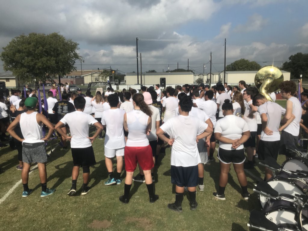 AkinsPerc's tweet photo. Great rehearsal this morning! Ready for Westlake Marching Competition. 😎 https://t.co/FswZeLbTpK