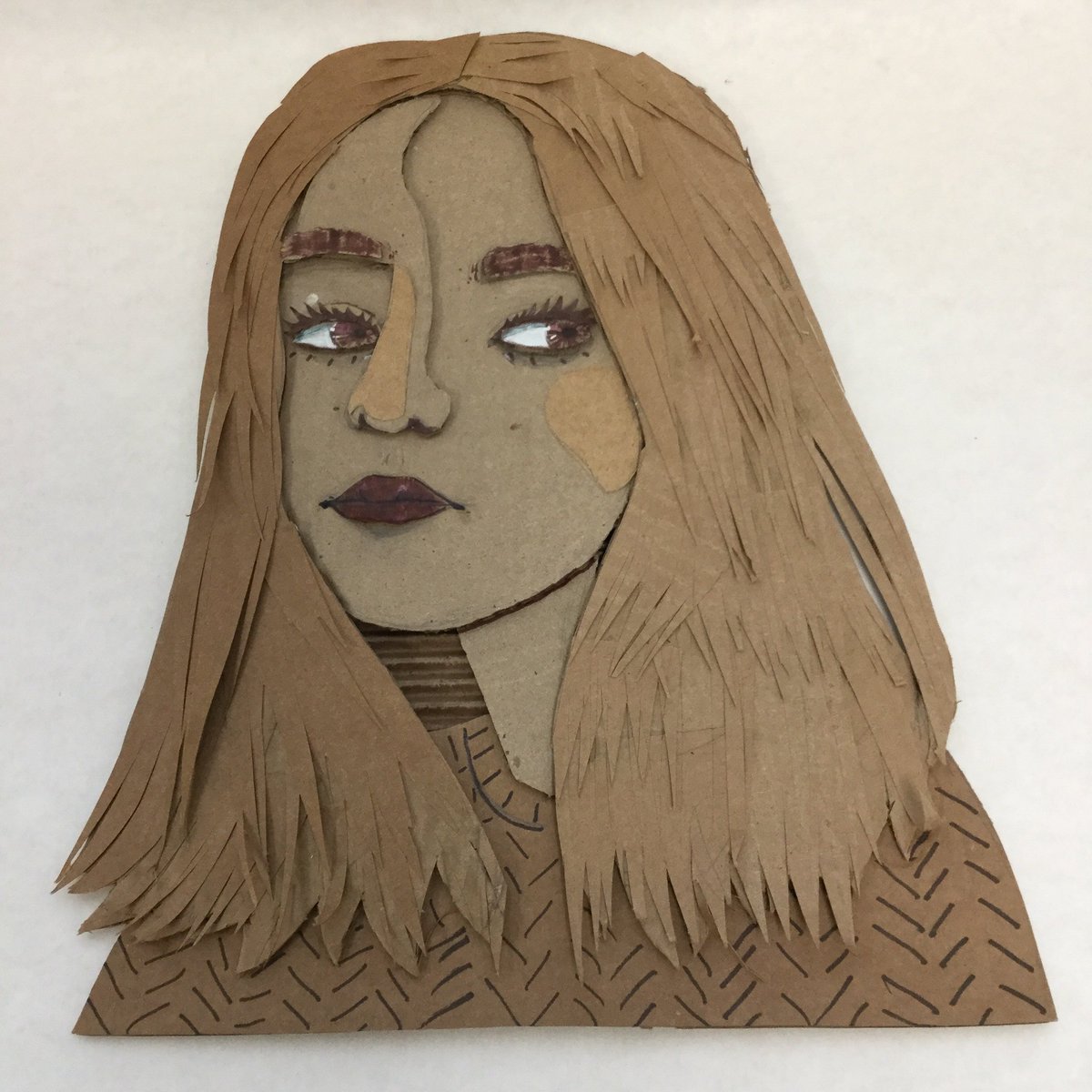eraofsara's tweet photo. Using free cardboard to make portraits. #EdCampDallas #pisdcreatesart https://t.co/cIFecFxdJK