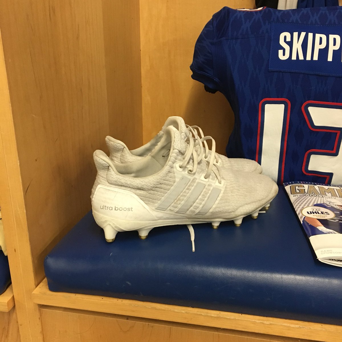 TulsaEQRoom's tweet image. Going with the traditional gold-blue-gold look for homecoming (and an assortment of cleats) #ReignCane👑🌀 #ThreeStripeLife