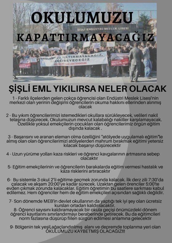 EzgGrb's tweet photo. #EMLolmasınAVM
#ŞişliEMLYıkılmasın
#LisemiYıkmaGeleceğimiYakma
Bir doymadınız AVM'lere! https://t.co/JsOlitCDma