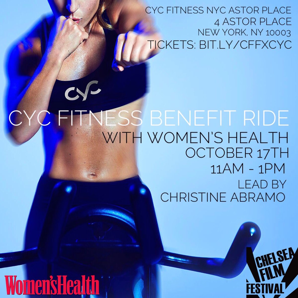 chelseafilm's tweet image. Don’t miss the kickoff to our 5th Year Anniversary with our @cycfitness Ride on Oct 17th! Get your tickets at bit.ly/CFFXCYC