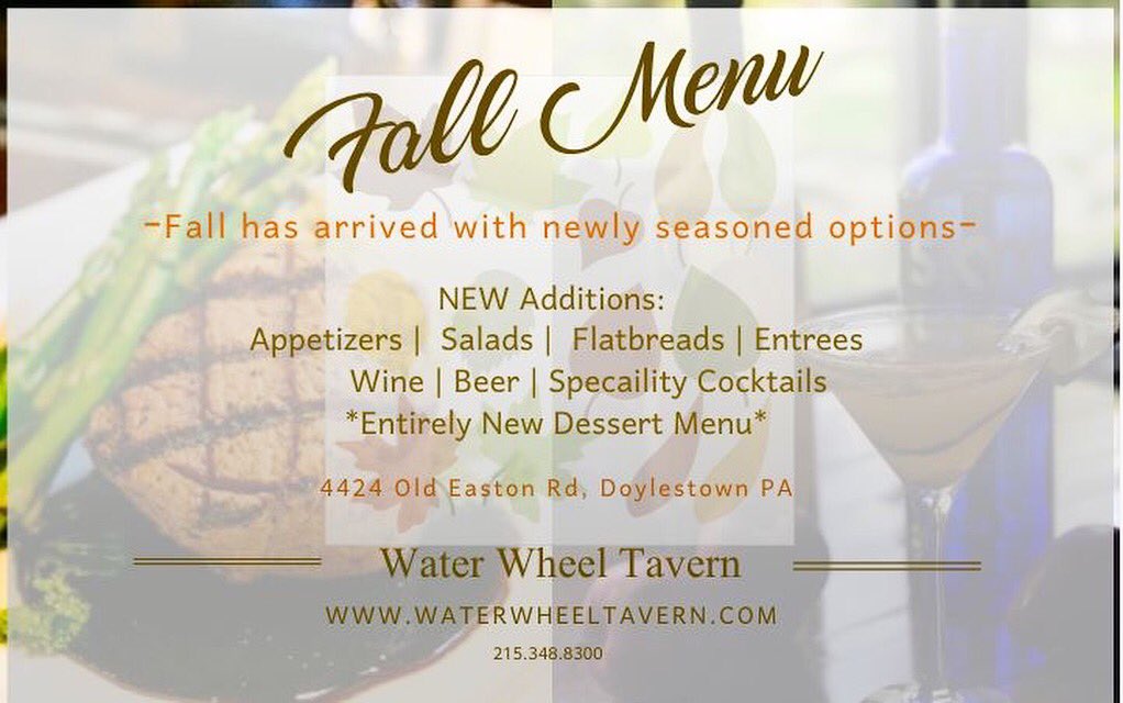 WaterWheelTav's tweet photo. 🆕🆕🆕🆕https://t.co/wliQI6p2b9 #DoylestownFood #Doylestown #WaterWheelTavern #BucksCounty #foodies #fallfood https://t.co/u6GHhHdjq8