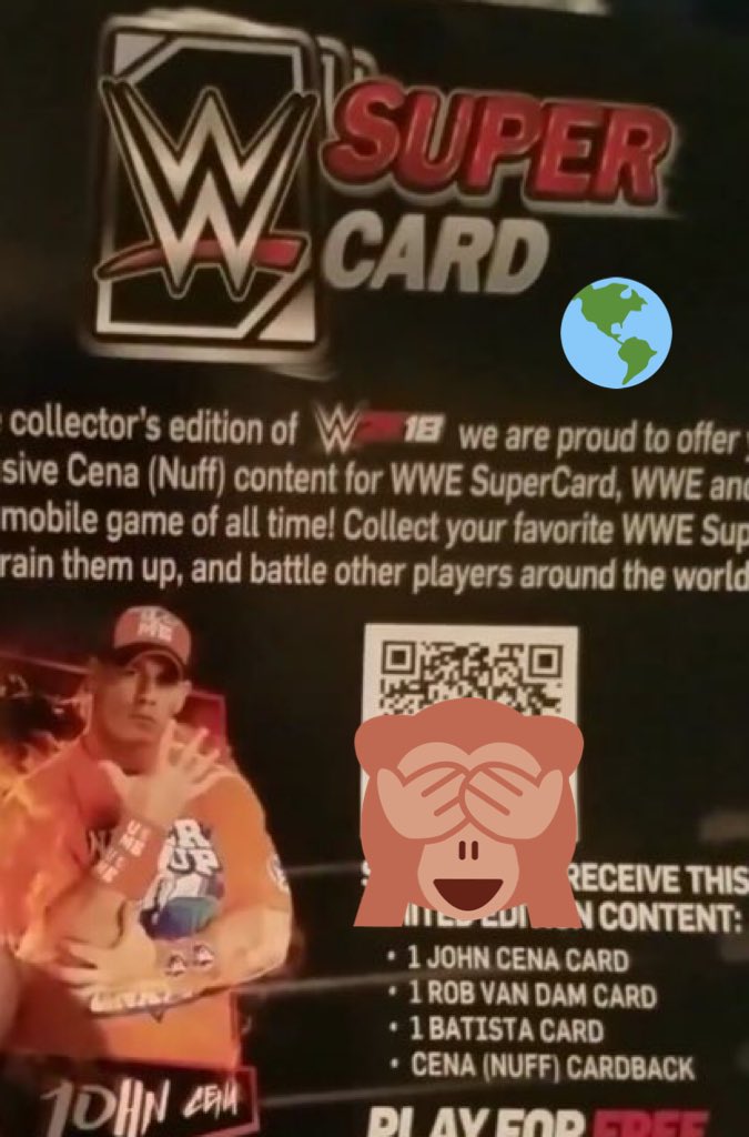 Christopher3_89's tweet image. This is the Half Of Cena Nuff QR Code I’ll be posting the Full Code Very Soon stay tuned #WWESuperCard