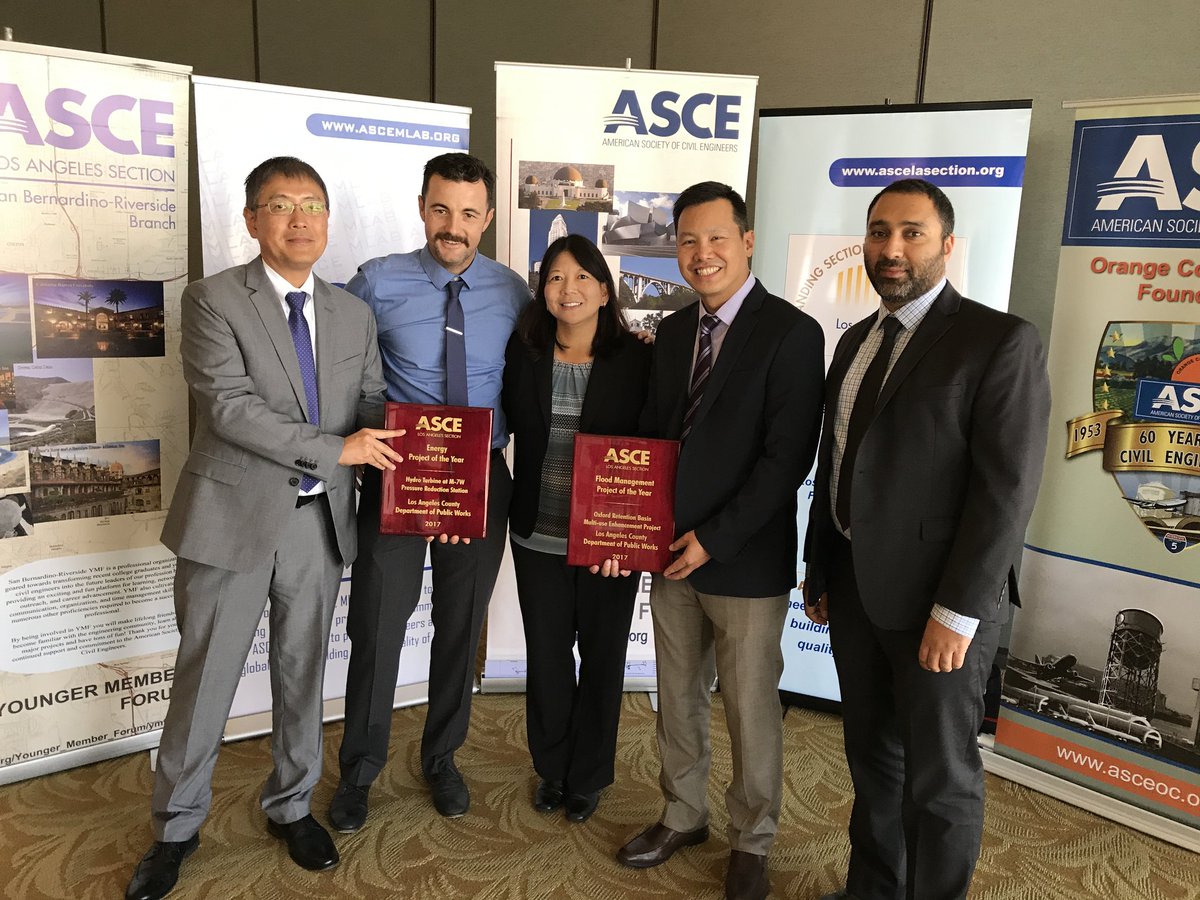JoshSvensson's tweet photo. @LACoPublicWorks' #OxfordBasin and M-7W projects are #stormwater and #energy Projects of the Year for #ASCE Los Angeles Section 2017! https://t.co/toUhNxb4yi