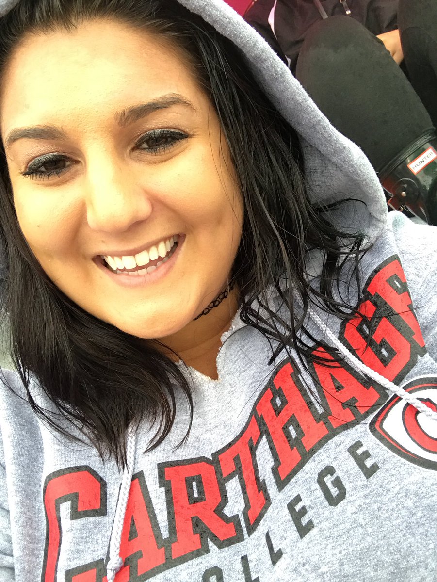 nalfano13's tweet photo. If @sandburgcheer taught me anything about football games it’s how to be a man during rainy games! #gocarthage #redmen https://t.co/vU5Ir7NO5Z
