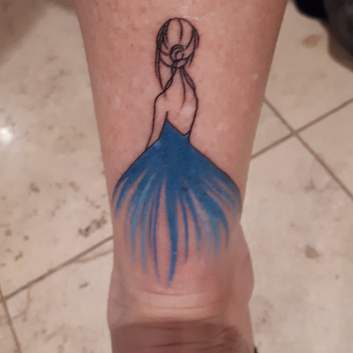 Cheeky little heel tatt. 💙