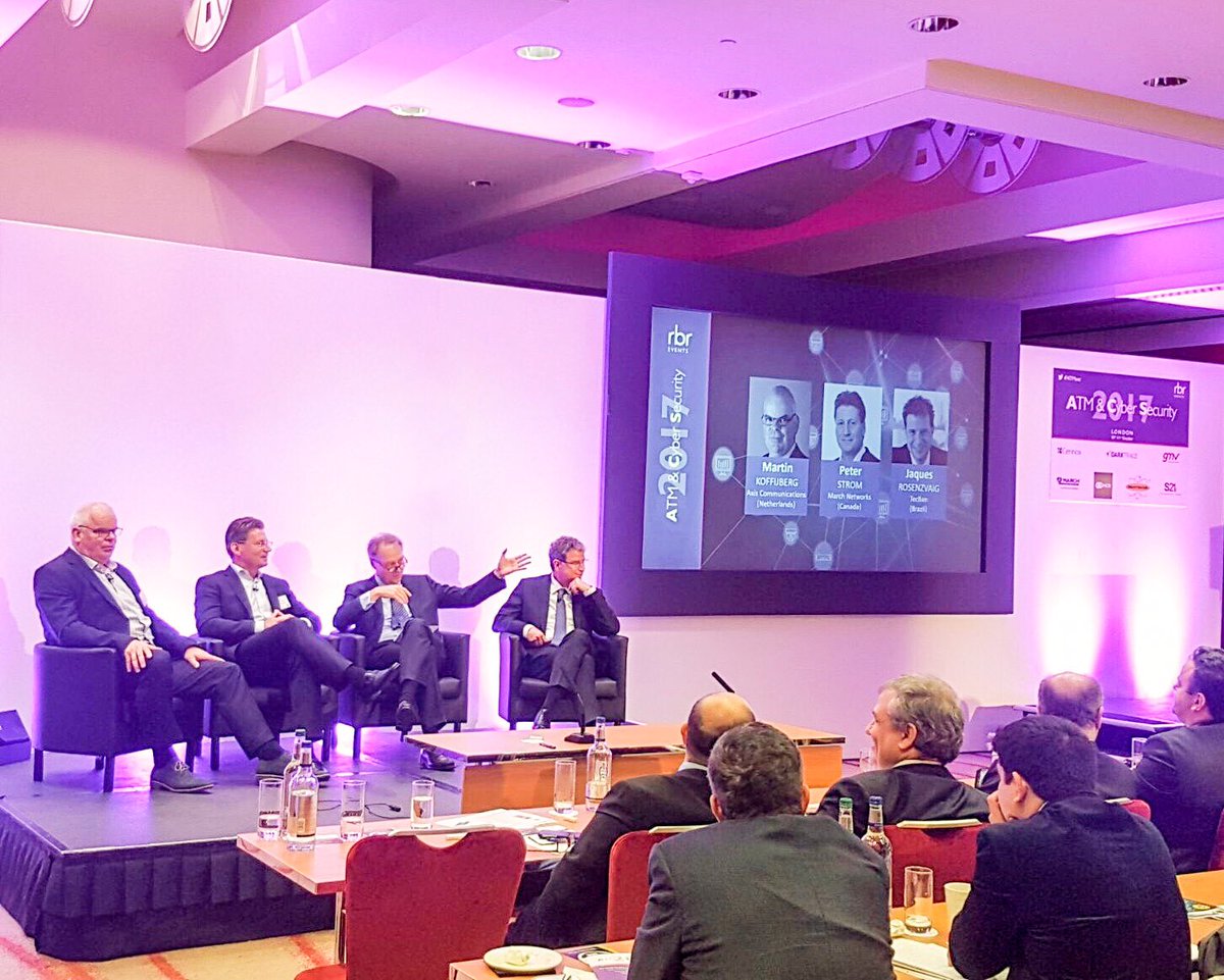 RBRDataServices's tweet photo. Thanks Peter Strom @MarchNetworks, Martin Koffijberg @AxisIPVideo & Jaques Rosenzvaig TecBan for great insights! See you at #ACS18 #ATMsec https://t.co/Yxircvxec0