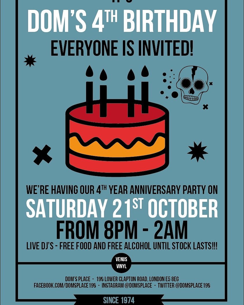 Domsplace199's tweet photo. it is already 4 years#claptoners #claptonpond #hackney #hackneywick #dalston #homerton #stokenewington #domsplace #Birthday https://t.co/NRJzrhGKXF