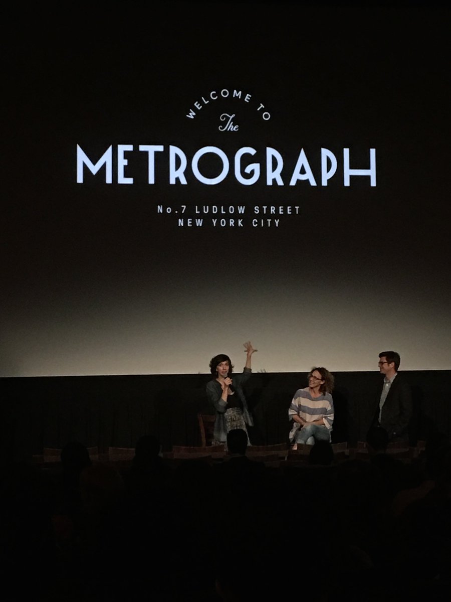 Thanks all for the great opening night! There are 2 final Q&amp;As with director Lana Wilson at <a href="/MetrographNYC/">metrographnyc</a> tonight bit.ly/2fsZnNF