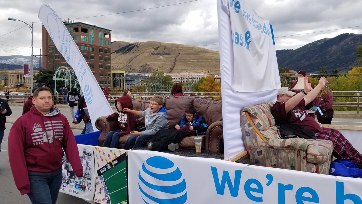 GRIZ homecoming parade #MTGriz #LifeAtATT #WeAreEntertainment #CareerGoals