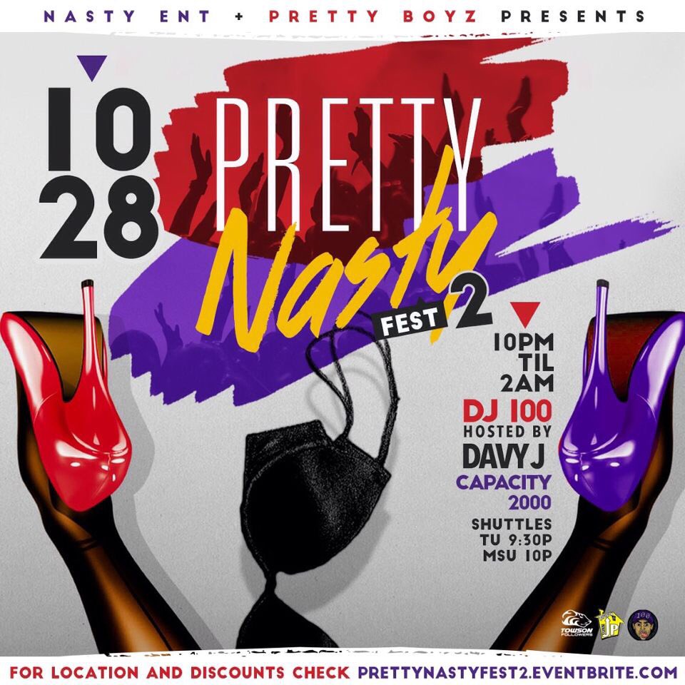 Towsonturnup's tweet photo. P    R    E     S     E     N    T   I   N   G
#PrettyNastyFest2 🎉 |  Oct 28th  
Time: 10pm-2am | Link : See ⤵️ 
https://t.co/6jPVg4xKn8 https://t.co/sNEVaWNzya