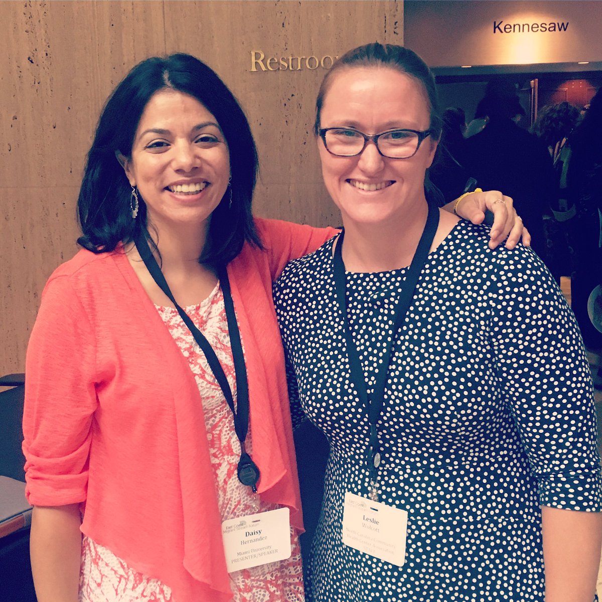LeslieSue's tweet photo. Following the advice you gave, @daisyhernandez, reaching out to people doing great important work. Thanks for speaking at #ECMSF 4 @ncchca. https://t.co/pKXMT3QapG
