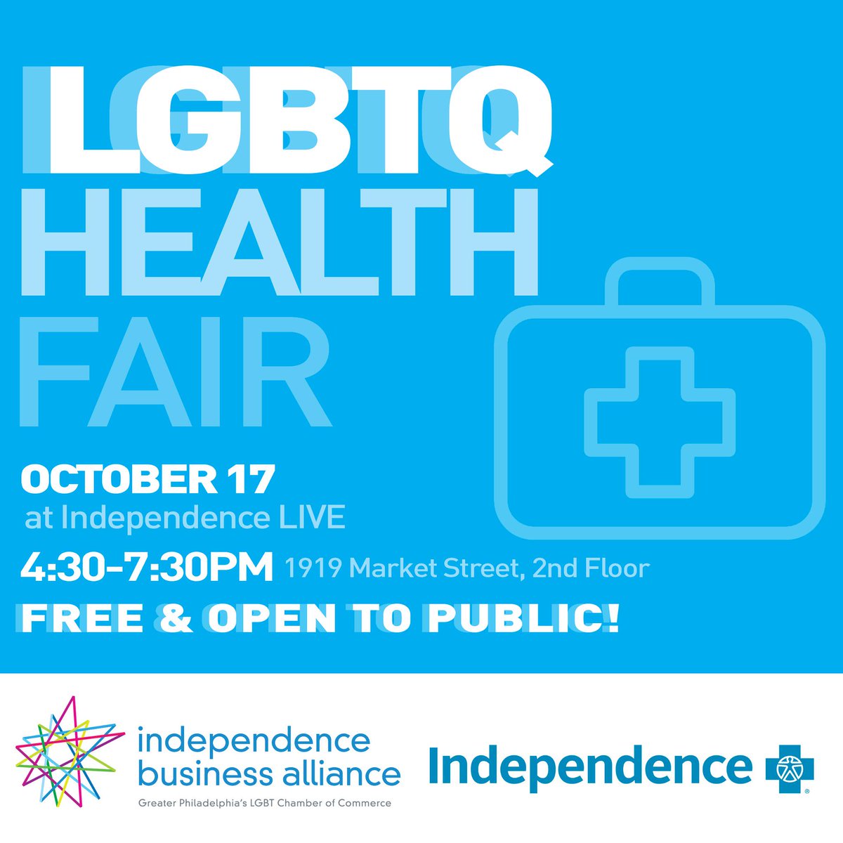 IBX's tweet photo. Stop by IBX/IBA LGBTQ Health Fair @ #IndependenceLIVE 10/17 to connect w/ health & wellness orgs https://t.co/T4eno9mZRJ #ThinkIBA #IBXPRIDE https://t.co/NmB6QWI9QQ