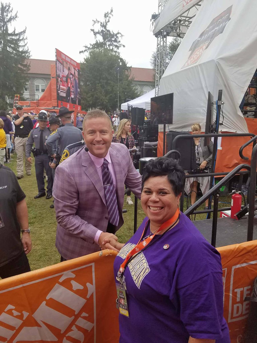 deanna4council's tweet photo. College football legend and the face of college football commentary, @KirkHerbstreit of @CollegeGameDay picks another winner! #GameDayJMU https://t.co/8RFqGVXNb4