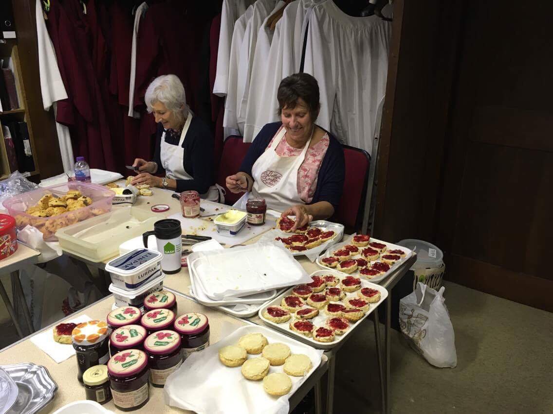 PickeringChurch's tweet photo. The 40’s weekend in Church #scones #pickeringwarweekend a good atmosphere https://t.co/XL19b0weVu