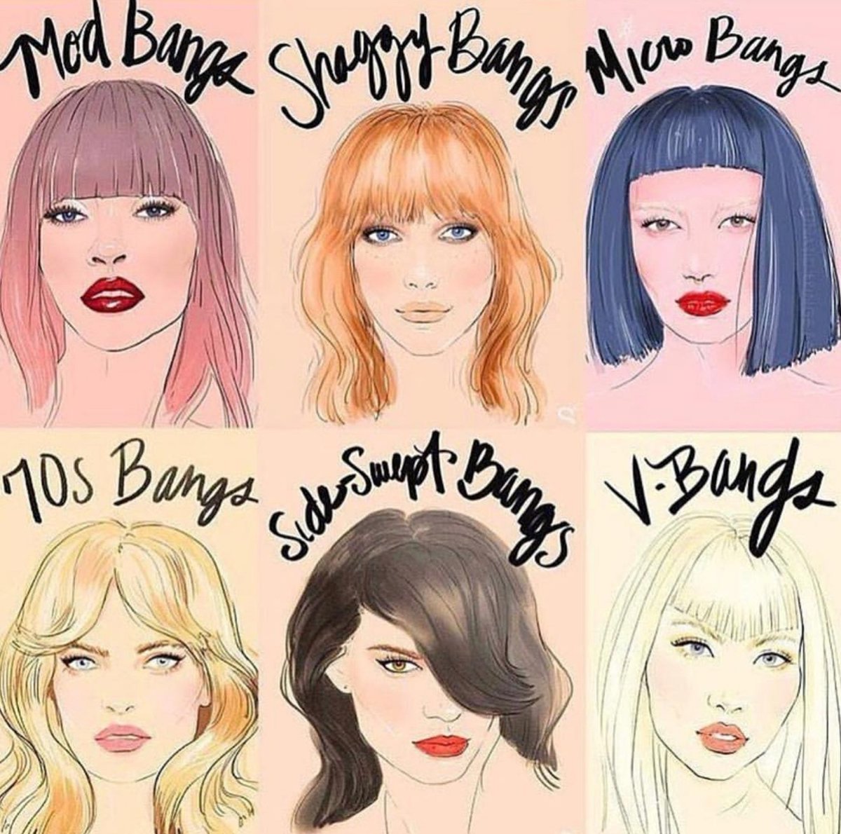 scissorsrox's tweet image. Trendy 🕶️ to classic 🎩, there is a bang style for everyone! Which style is your favorite?
📷: @AmericanSalon