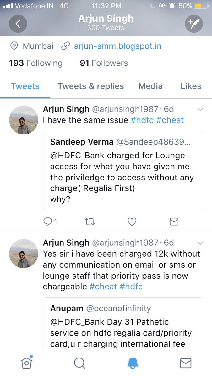 manisgarg921's tweet photo. @HDFCBank_Cares @HDFC_Bank #adityapuri #paragrao: #fraudster #banking #fail2inform #lounge #access #charges. #nointimation. Iβm #not #alone https://t.co/d7jfrRcdPX