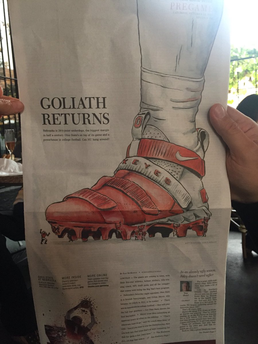 McCullMich's tweet photo. Omaha Herald today #GoBucks! #FPAOS https://t.co/v5ydWDOTYk