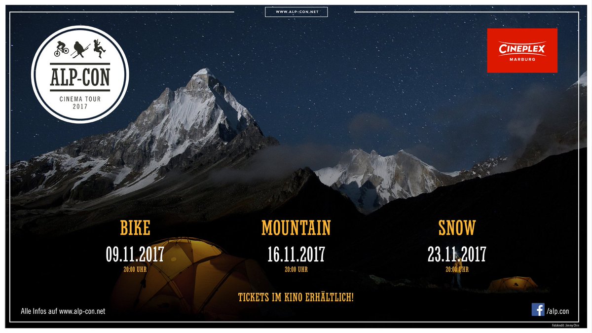 Cineplex_MR's tweet photo. Die ALP-CON Cinema Tour ist ab dem 9.11. an drei Terminen im Cineplex Marburg zu sehen.
https://t.co/KQy97j6Cgg
#alpcon https://t.co/QB8Ek2CzZv