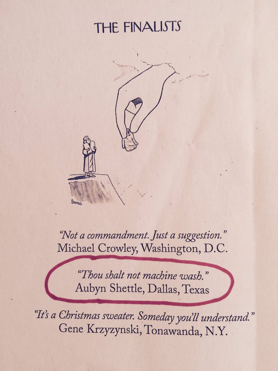 This one will always be the winning caption for us <a href="/NewYorker/">The New Yorker</a>. Thanks to all the lovely customers who sent us a copy! 💯