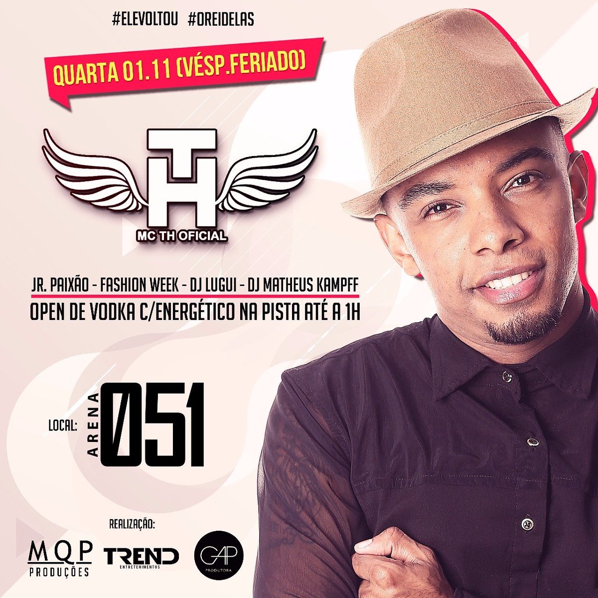 Os4Produtora's tweet photo. DIA 01/11 (VÉSP DE FERIADO) TEM MC TH #REIDELAS #BORA https://t.co/VHfMrRDhwR