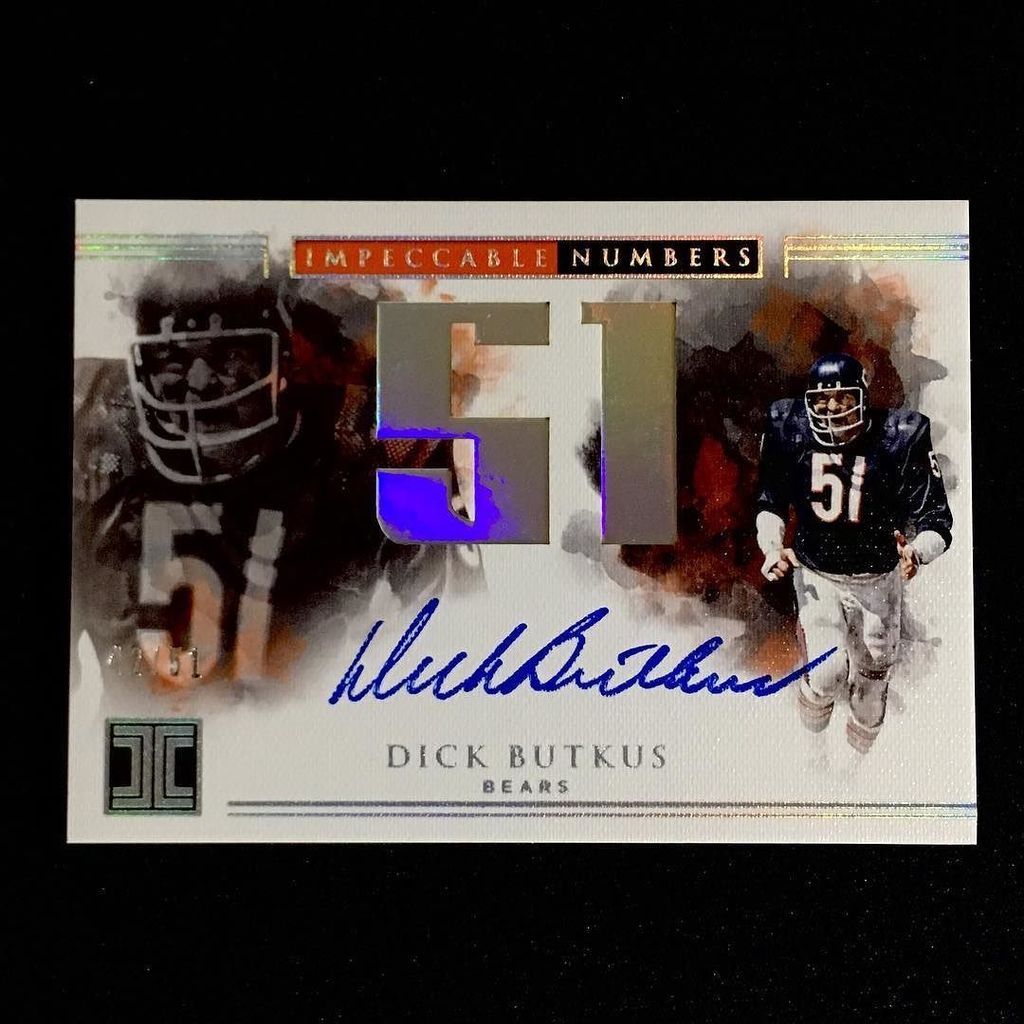 big_hurt35's tweet photo. Butkus On Card Auto out of @paniniamerica #Impeccable #football #nfl from our #bh35 #groupbreaks #tradingcards #bo… https://t.co/03vPTj7oD7 https://t.co/U266zI5Git