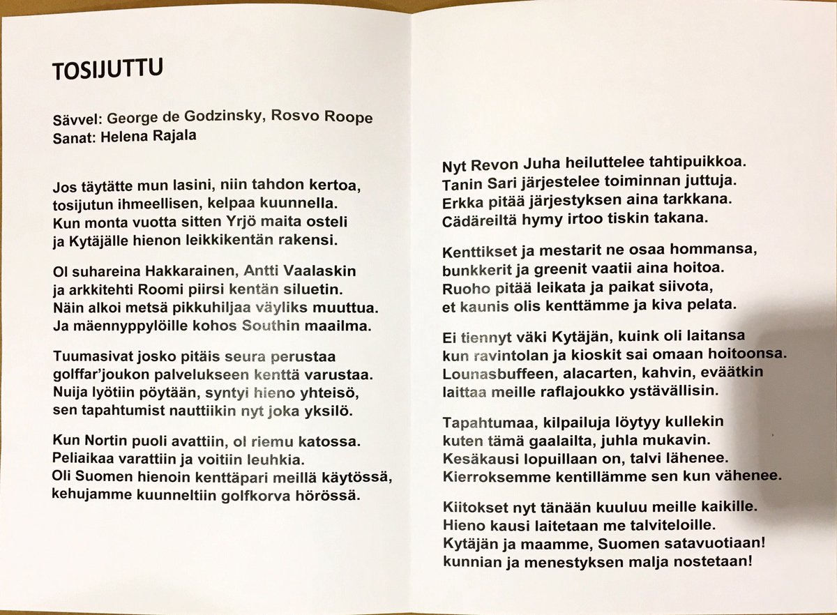 If you have friends who understands Finnish, ask the translation:) #gogolf #golf #golfdinland #Finland100