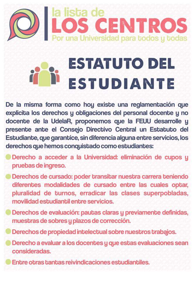 listacentros's tweet photo. Por una Udelar en todo el país, y para todas las estudiantes. En octubre VOTA LA LISTA 6 y apoya a TU centro... #Notequedesafuera https://t.co/57JJ09BbGJ
