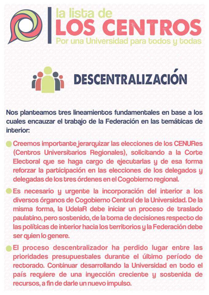 listacentros's tweet photo. Por una Udelar en todo el país, y para todas las estudiantes. En octubre VOTA LA LISTA 6 y apoya a TU centro... #Notequedesafuera https://t.co/57JJ09BbGJ