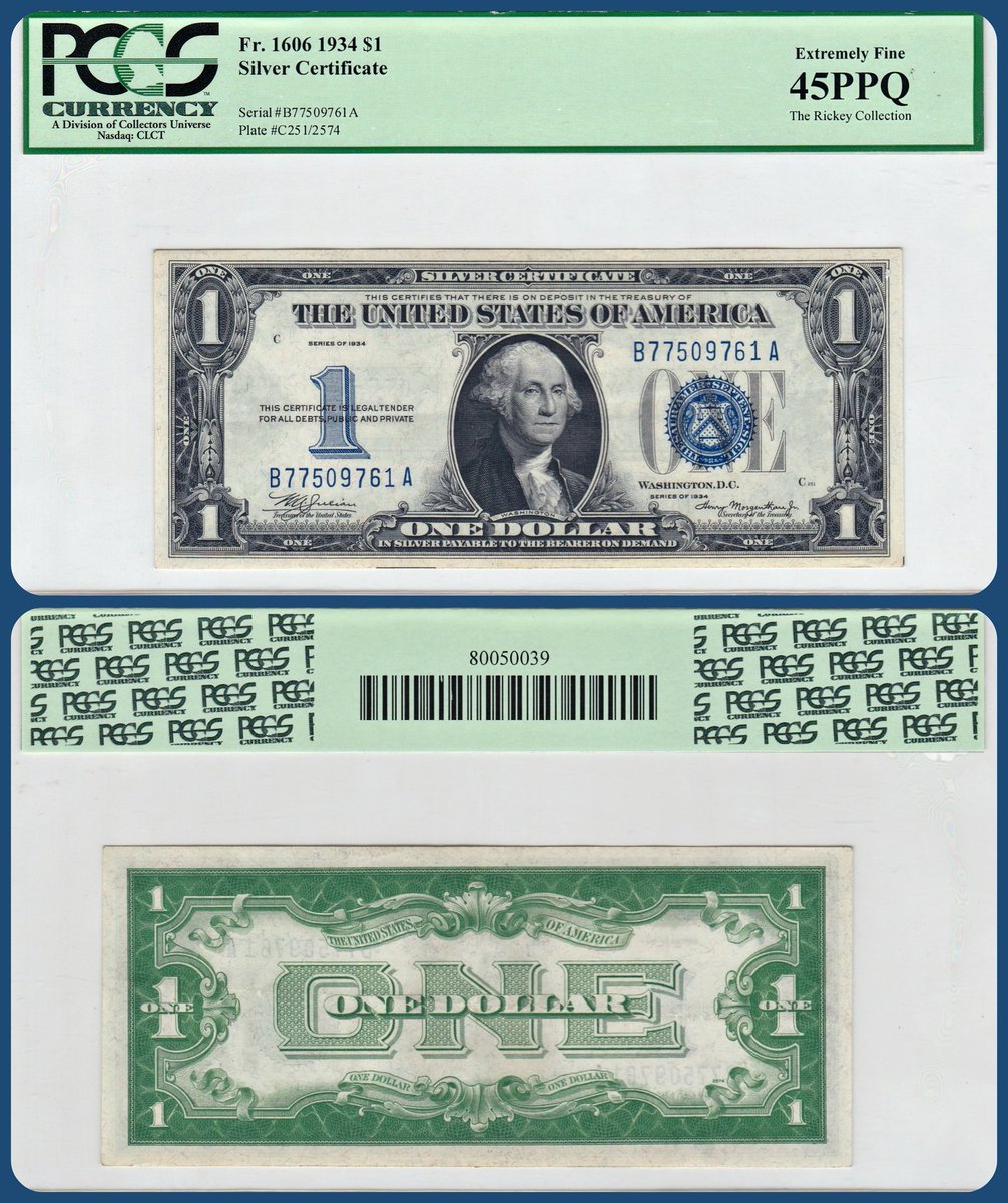 Apex_Collecting's tweet photo. 🔹🔷🔵 #beauty #silvercertificate #onedollar #1dollar #banknote #currency #papermoney #cash #money #wealth #investor #collector #blueseal #blue #scarce #rare #rarebanknotes #saturday #instacool #hobbyist #extremelyfine #EF45 #XF45 #pcgscurrency @pcgscurrency 🔵🔷🔹 https://t.co/MFAs61K5MM