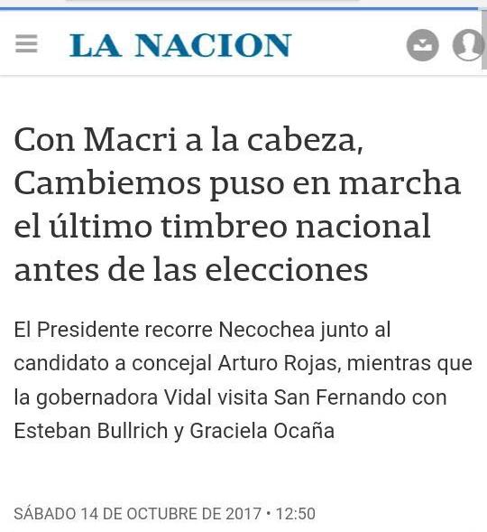 partidofeneco's tweet photo. #TimbreoNacional #MacriEnNecochea  #CambiandoJuntos  #ArturoRojasConcejal 
#CambiemosNecochea  ... https://t.co/UnFFeBDT4U