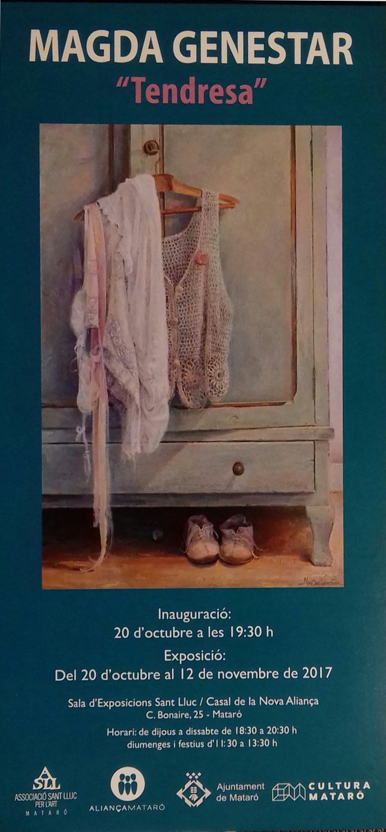MuseuCabrils's tweet photo. El @MuseuCabrils recomana l'artista cabrilenca @cabrilsara Magda #Genestar exposa a @ASS_SantLluc Mataró. Del 20/10/2017 al 12/11/2017 https://t.co/HYyYDtzGaO