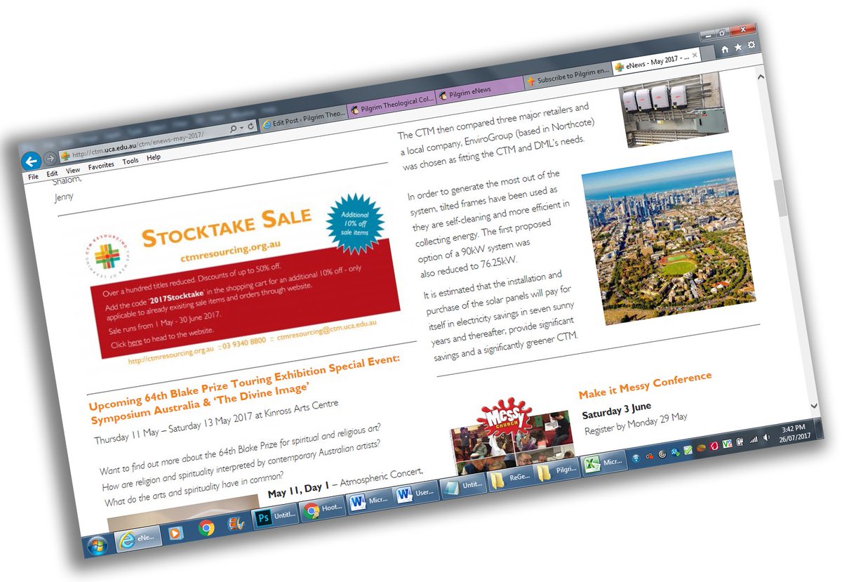CTM eNews available monthly in Synod Enews and on CTM website.
All back copies also online.  ow.ly/Kf1O30fAY7Z