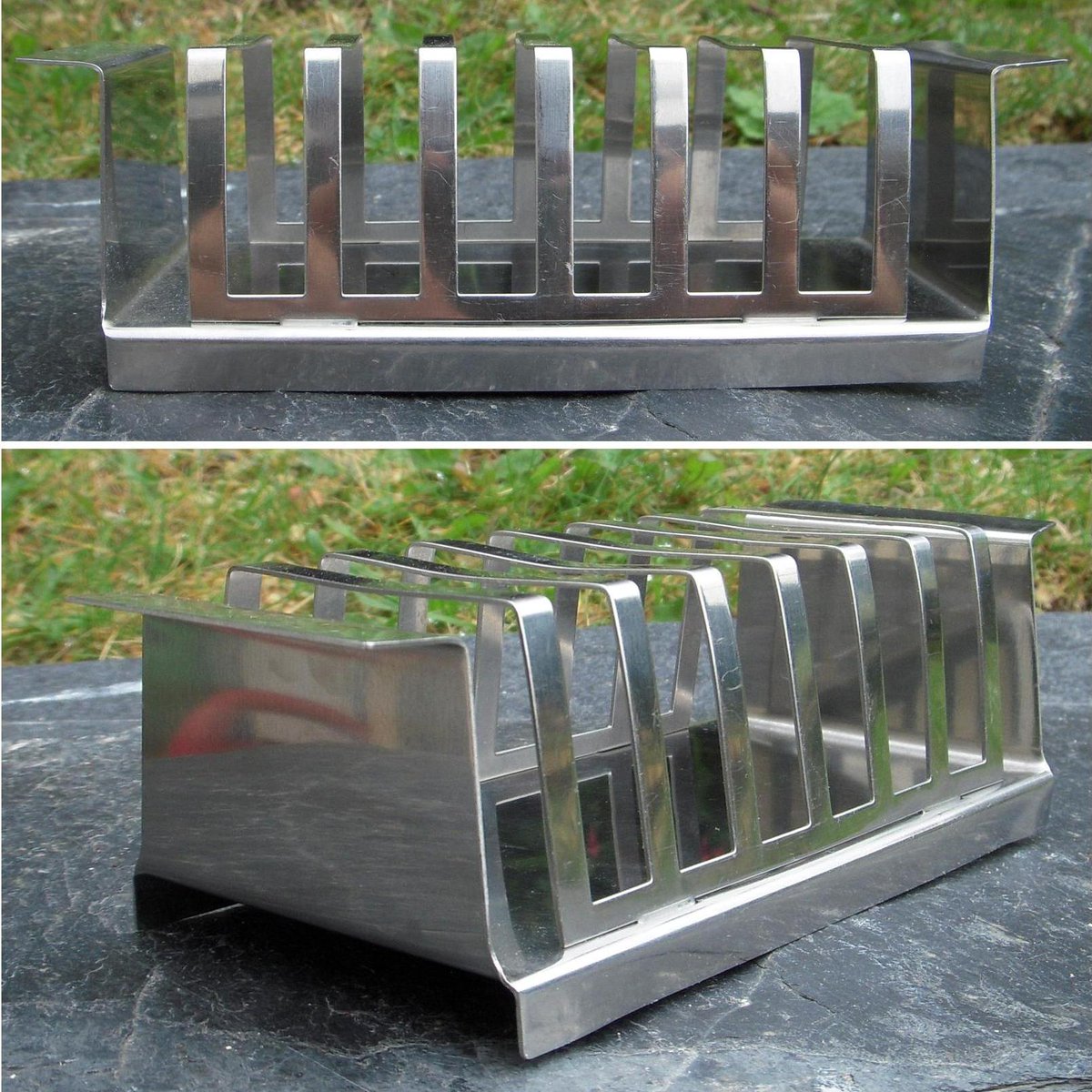 EverRotating's tweet photo. A #vintage 18/8 stainless steel toast rack. Made in England by Peak 🍞
https://t.co/yKC94CeoSH #toasthour #toastchat #toast https://t.co/HxaPgfO6l4