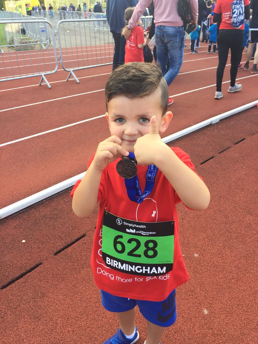 lewis_leanne's tweet photo. Proud of my little pudding today. His first #greatbirminghamrun and he smashed it! #TeamBCH #firstfundraiser #greatbirminghamminirun https://t.co/O52FoRVzcf