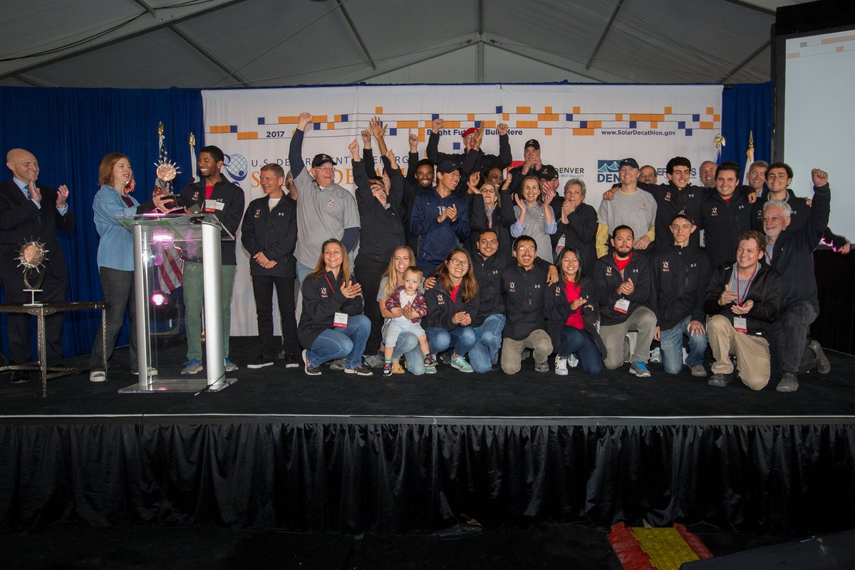Solar_Decathlon's tweet photo. BIG WINNERS: Top 4 #SolarDecathlon teams are: 
1️⃣@Swiss_Living 
2️⃣@UMD_SD2017 
3️⃣@SolarDatUCB 
4️⃣@mosolarhouse 
📰https://t.co/Uelbyffqmz https://t.co/dPAC4Y6f6J