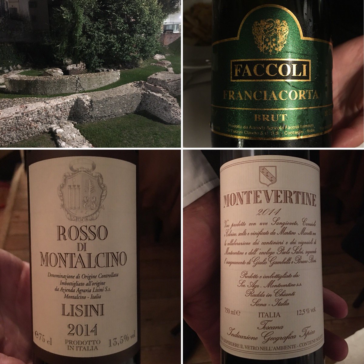 FoulquesA's tweet photo. Una notte a #Milano tra #LaFoppa e #SantAgostino #Genova con #ottimi vini italiani #Faccoli #Franciacorta #Lisini #Montalcino #Montevertine https://t.co/JDCpkYs91l