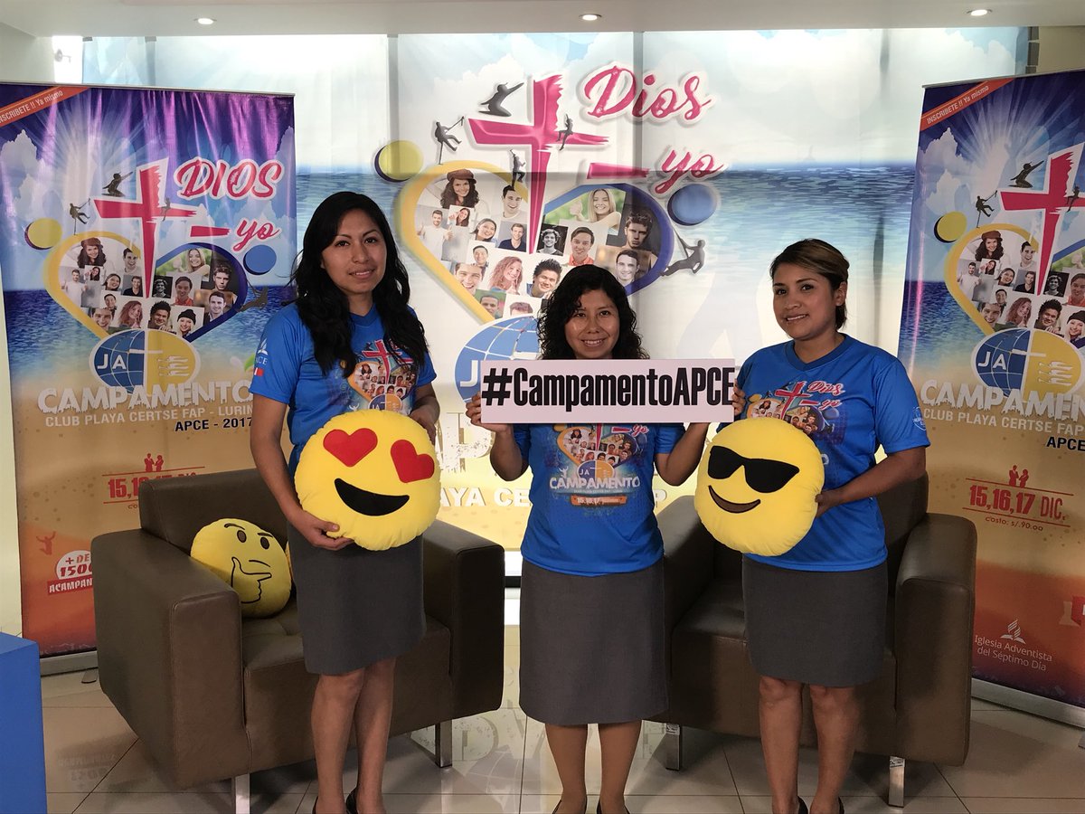 AdventistasAPCE's tweet photo. Previos al video Chat #CampamentoAPCE del 15 al 17/12/2017 inscríbete con los jóvenes de tu iglesia. https://t.co/ij4GvFED9A