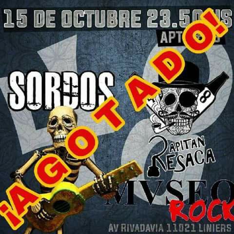 sordosoficial's tweet photo. Gracias familia SORDA por el cariño y el respeto de siempre y por agotar @Mvseo_Rock 🤘🏿🤘🏿 mañana #SordosRock y #CapitanResaca daleeeeee 🤘🏿🤘🏿 https://t.co/88jSoxE7Js