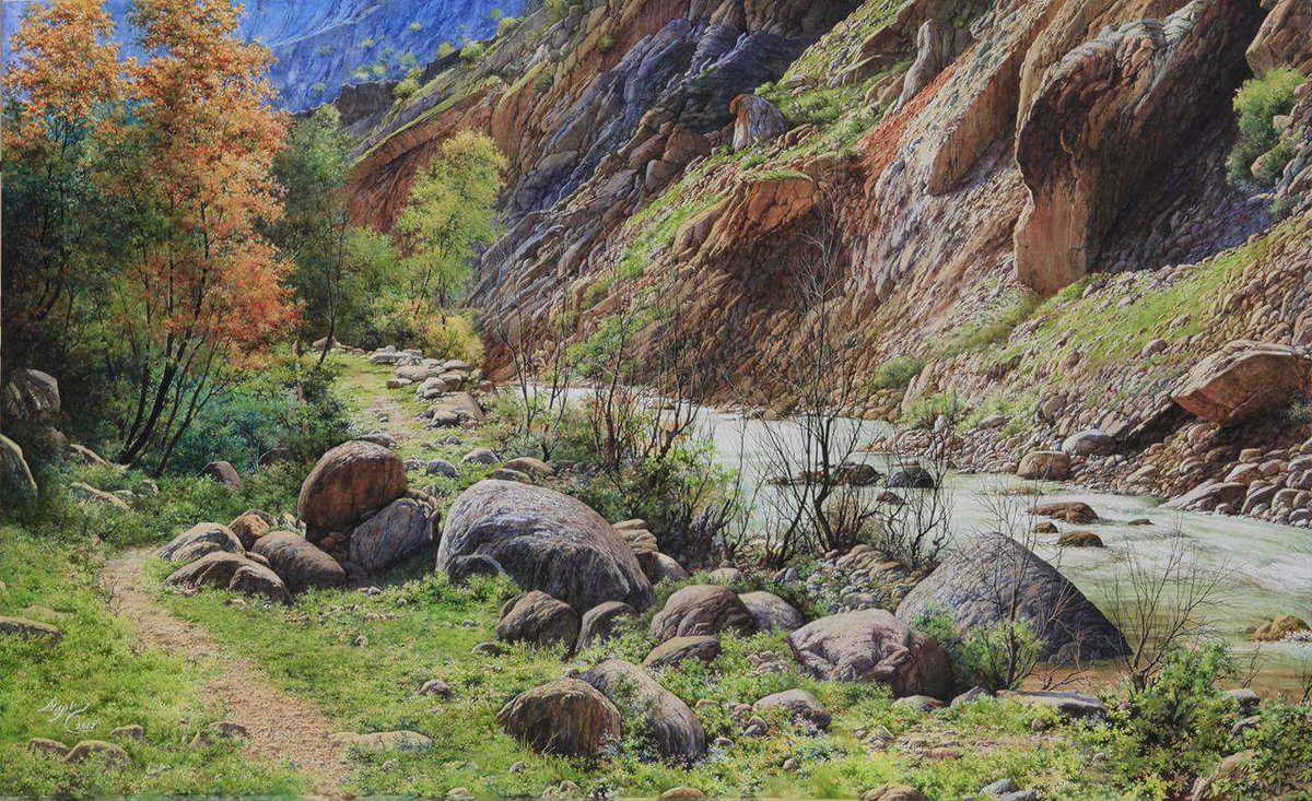 HadipourHossein's tweet photo. Unveiling The First Hayperrealism Watercolor On Canvas 
100 * 144 cm
رونمایی از اولین نقاشی آبرنگ سبک هایپررئالیسم روی بوم https://t.co/OZURfYoA1k
