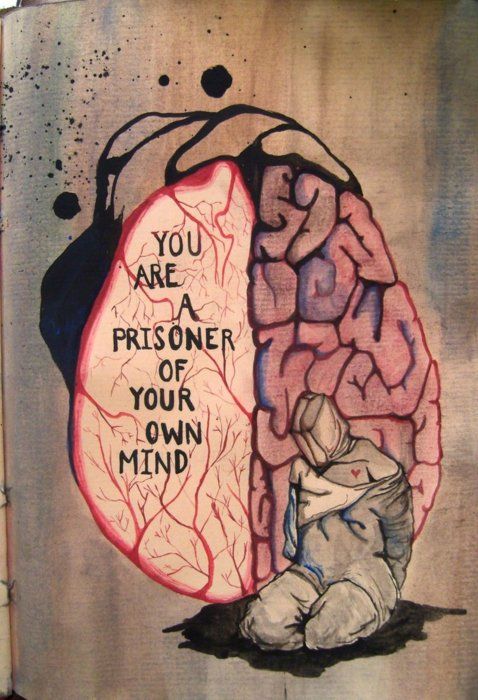 CharitySANE's tweet photo. A powerful portrayal of how your mind can entrap you. Source: Unknown https://t.co/dvXd0RU2d6