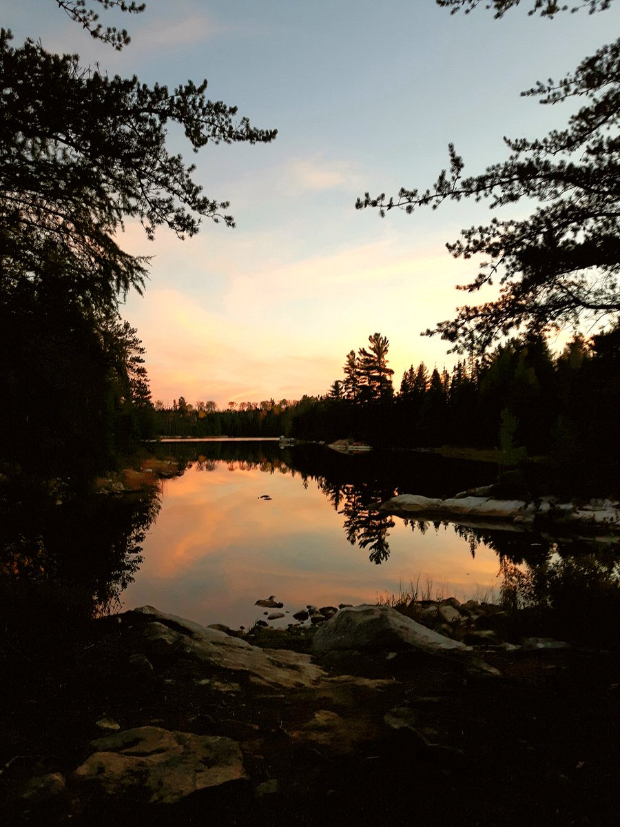 Evening view from camp. #getoutside #canoe #camping #nature #wilderness #explore #travel