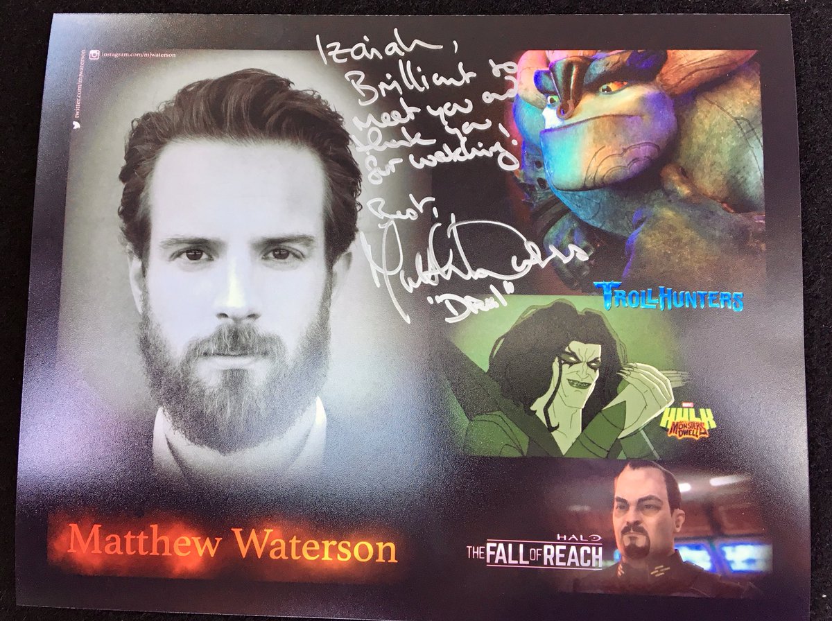 Thx again <a href="/mjwaterson/">Matthew Waterson</a> what an awesome time talking with you! <a href="/SonofBatman24_7/">Khaos Eclypze</a> #Trollhunters #Draal <a href="/CrystalCoastCon/">Crystal Coast Con</a> <a href="/MacDaddys1/">Mac Daddys</a>