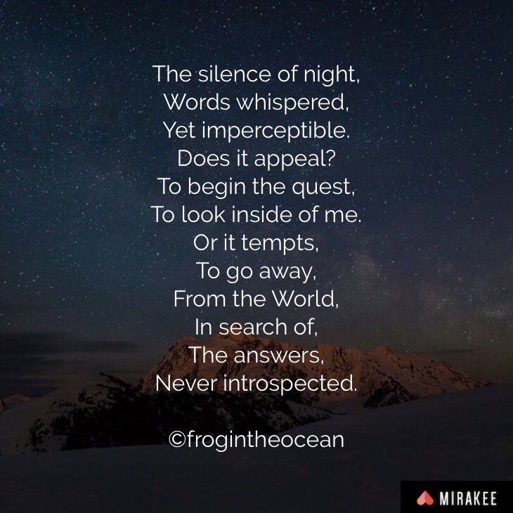 FrogInTheOcean's tweet photo. #micropoetry #micropoem #poetry #PoetryCorner #poem #PoetryInLight #365daysofpoetry #AmWriting #words #poetrytrail 21/365 https://t.co/ufPVtHbTTo