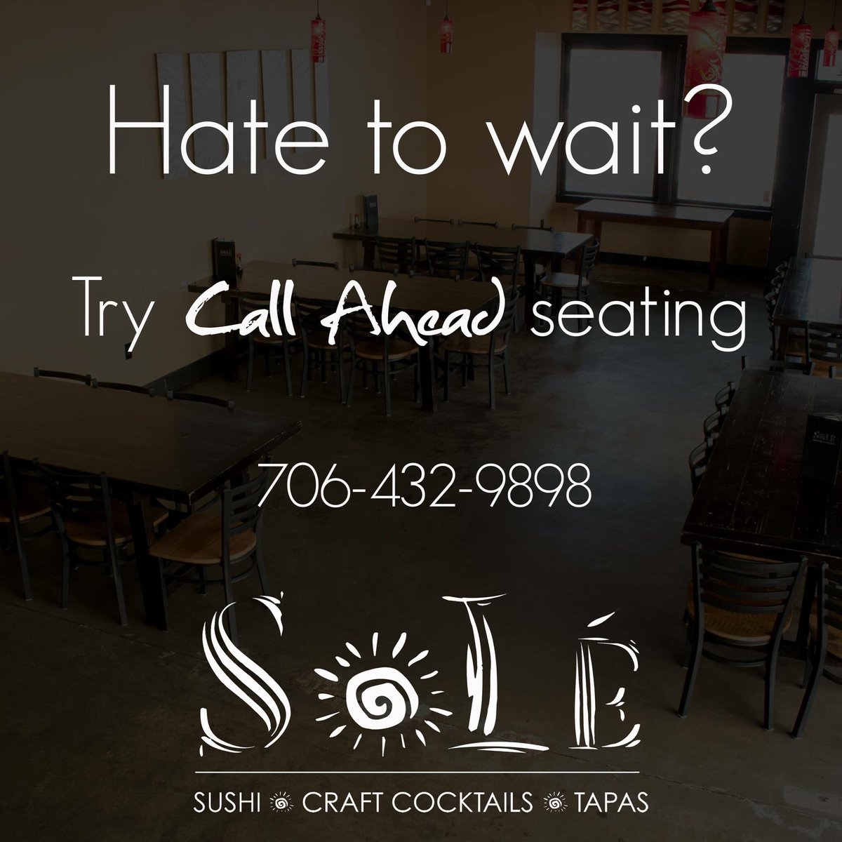 Call Ahead for seating tonight!